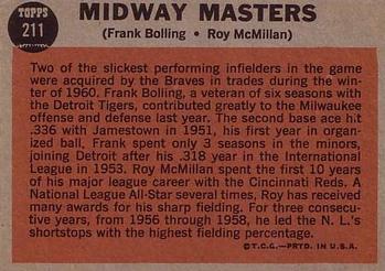 Midway Masters (Frank Bolling / Roy McMillan)  baseball card collectible - Main Image 2