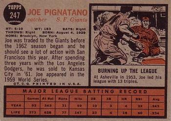 Joe Pignatano  baseball card collectible - Main Image 2
