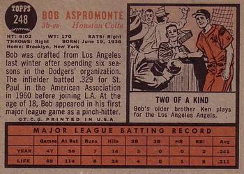 Bob Aspromonte  baseball card collectible - Main Image 2
