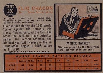 Elio Chacon  baseball card collectible - Main Image 2