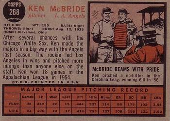 Ken McBride  baseball card collectible - Main Image 2