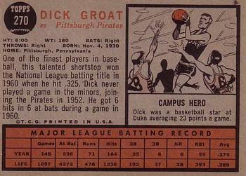 Dick Groat  baseball card collectible - Main Image 2