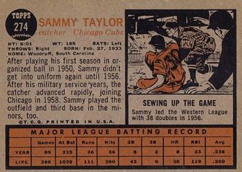 Sammy Taylor  baseball card collectible - Main Image 2