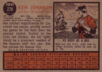 Ken Johnson  baseball card collectible - Main Image 2