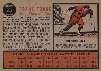 Frank Torre  baseball card collectible - Main Image 2