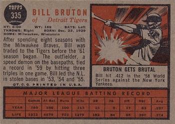 Bill Bruton  baseball card collectible - Main Image 2