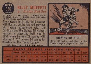 Billy Muffett  baseball card collectible - Main Image 2