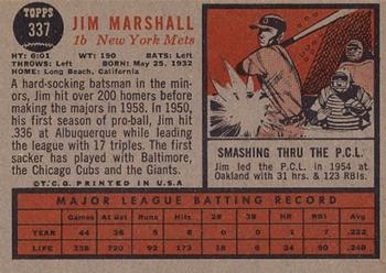 Jim Marshall  baseball card collectible - Main Image 2