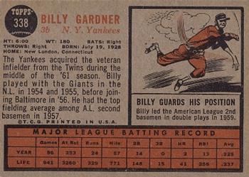 Billy Gardner  baseball card collectible - Main Image 2