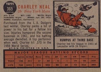 Charley Neal  baseball card collectible - Main Image 2