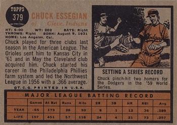 Chuck Essegian  baseball card collectible - Main Image 2