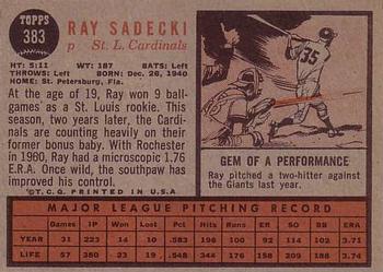 Ray Sadecki  baseball card collectible - Main Image 2