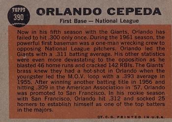 Orlando Cepeda  baseball card collectible - Main Image 2