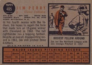 Jim Perry  baseball card collectible - Main Image 2