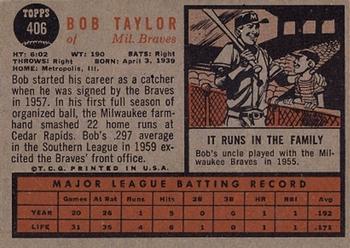 Bob Taylor  baseball card collectible - Main Image 2