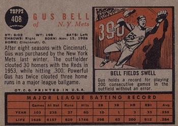 Gus Bell  baseball card collectible - Main Image 2