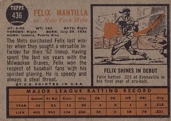 Felix Mantilla  baseball card collectible - Main Image 2