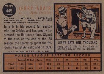 Jerry Adair  baseball card collectible - Main Image 2
