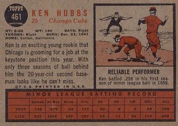 Ken Hubbs  baseball card collectible - Main Image 2