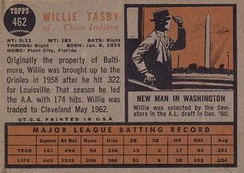 Willie Tasby  baseball card collectible - Main Image 2