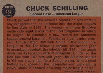 Chuck Schilling  baseball card collectible - Main Image 2