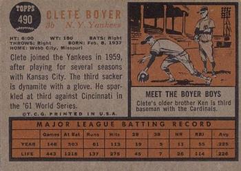Clete Boyer  baseball card collectible - Main Image 2