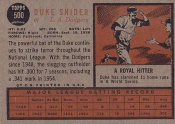 Duke Snider  baseball card collectible - Main Image 2
