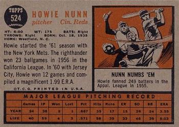 Howie Nunn  baseball card collectible - Main Image 2