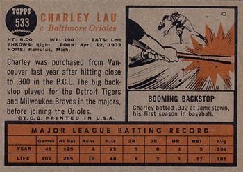 Charley Lau  baseball card collectible - Main Image 2