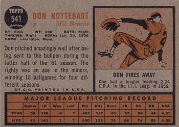 Don Nottebart  baseball card collectible - Main Image 2