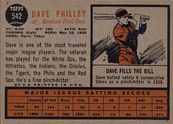 Dave Philley  baseball card collectible - Main Image 2