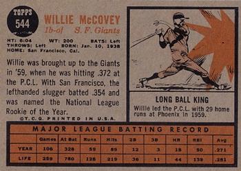 Willie McCovey  baseball card collectible - Main Image 2