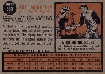 Art Mahaffey  baseball card collectible - Main Image 2