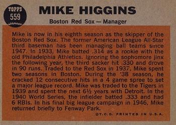 Mike Higgins  baseball card collectible - Main Image 2