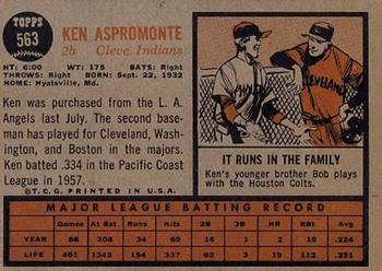 Ken Aspromonte  baseball card collectible - Main Image 2