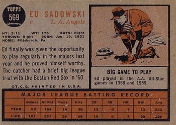 Ed Sadowski  baseball card collectible - Main Image 2