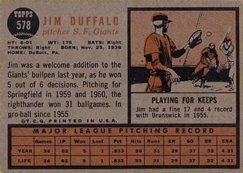 Jim Duffalo  baseball card collectible - Main Image 2