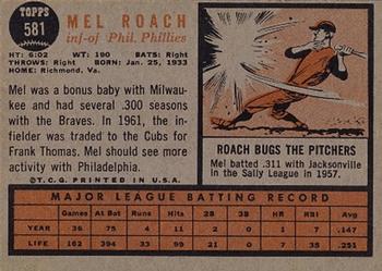 Mel Roach  baseball card collectible - Main Image 2