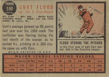 Curt Flood  baseball card collectible - Main Image 2