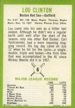 Lou Clinton  baseball card collectible - Main Image 2