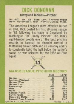 Dick Donovan  baseball card collectible - Main Image 2