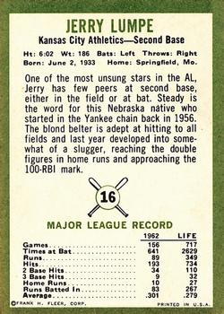 Jerry Lumpe  baseball card collectible - Main Image 2