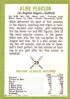Albie Pearson  baseball card collectible - Main Image 2