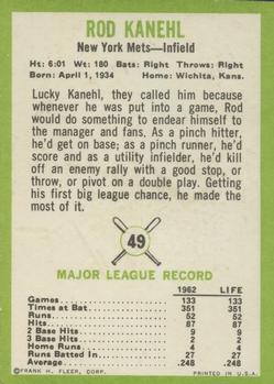 Rod Kanehl  baseball card collectible - Main Image 2