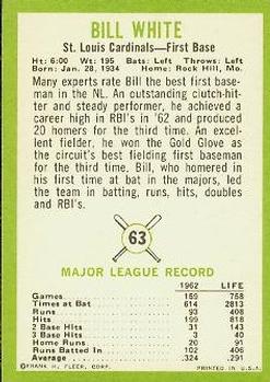 Bill White  baseball card collectible - Main Image 2