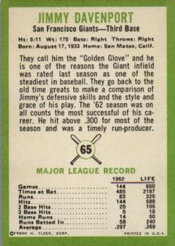 Jimmy Davenport  baseball card collectible - Main Image 2