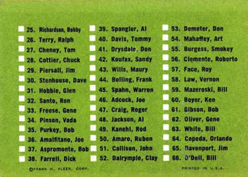 Checklist  baseball card collectible - Main Image 2