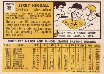Jerry Kindall  baseball card collectible - Main Image 2