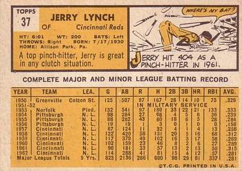 Jerry Lynch  baseball card collectible - Main Image 2