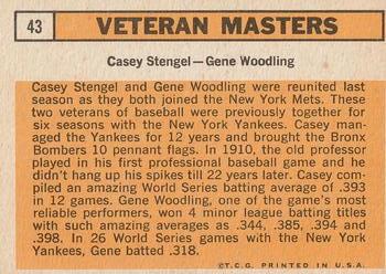 Veteran Masters (Casey Stengel / Gene Woodling)  baseball card collectible - Main Image 2